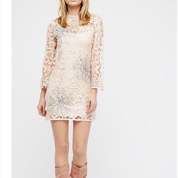 Free People North Star Sequined Mini Dress Size: 4 NWT - Picture 2 of 8